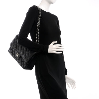 Chanel Caviar Quilted Jumbo Double Flap Black 2 of 7