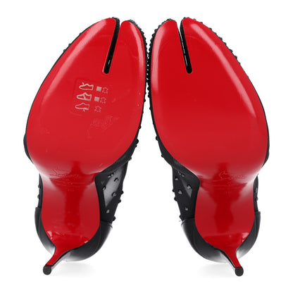 Christian Louboutin X MAISON MARGIELA Rete Patent Strass Bridiela Una 100 Pumps 38 Black 7 of 10