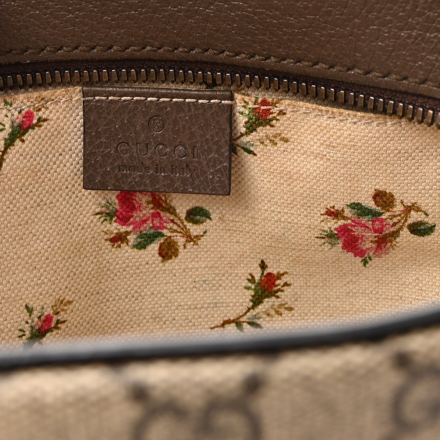 Gucci GG Supreme Monogram Web Neo Vintage Shoulder Bag Beige New Acero Crop 6 of 10