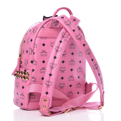 MCM Visetos Small Side Stud Stark Backpack Pink 3 of 15