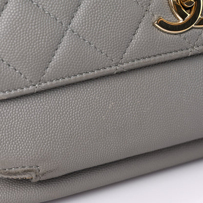 Chanel Caviar Quilted Large Business Affinity Flap Grey 22 of 23