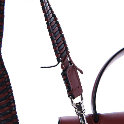 Celine Smooth Calfskin Micro Bi-Color Braided Belt Bag Red Wood 13 of 14