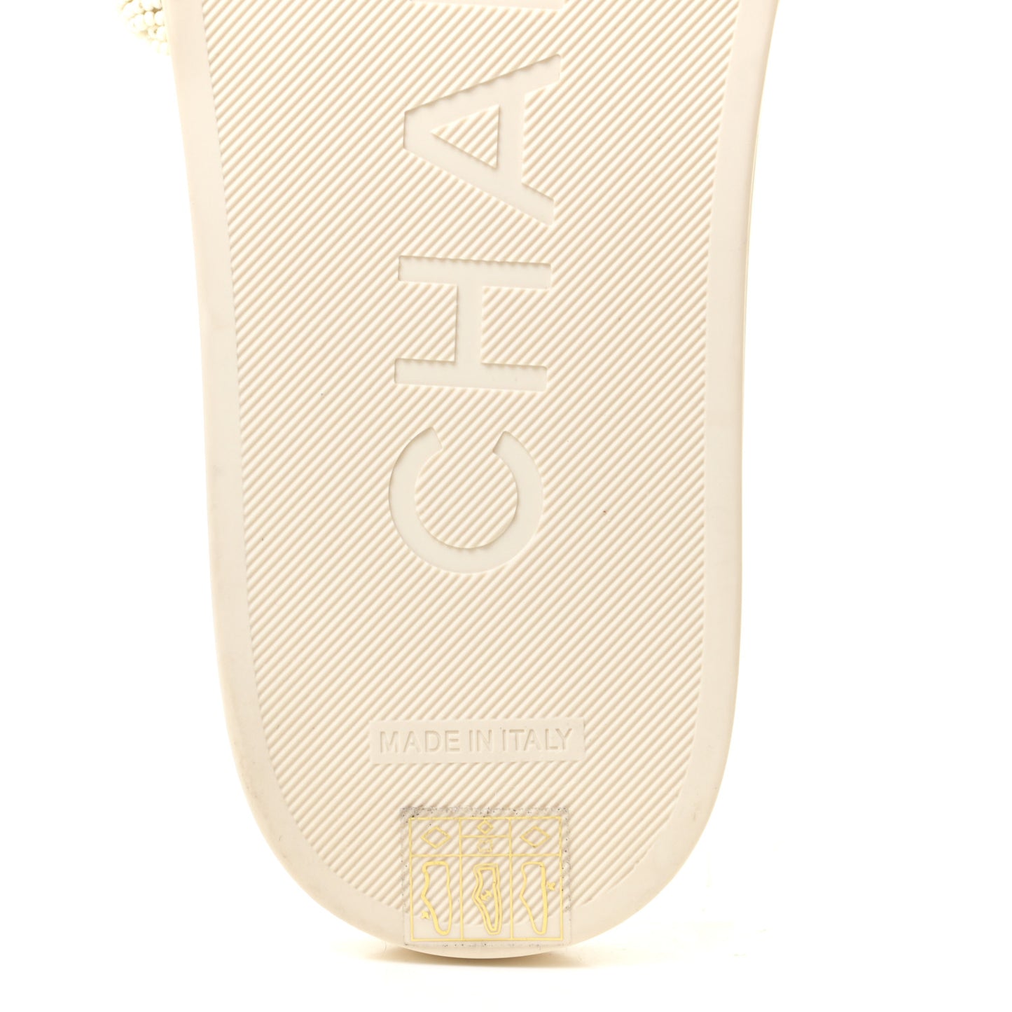 Lambskin Pearl Beaded Woven Slides 39 Beige