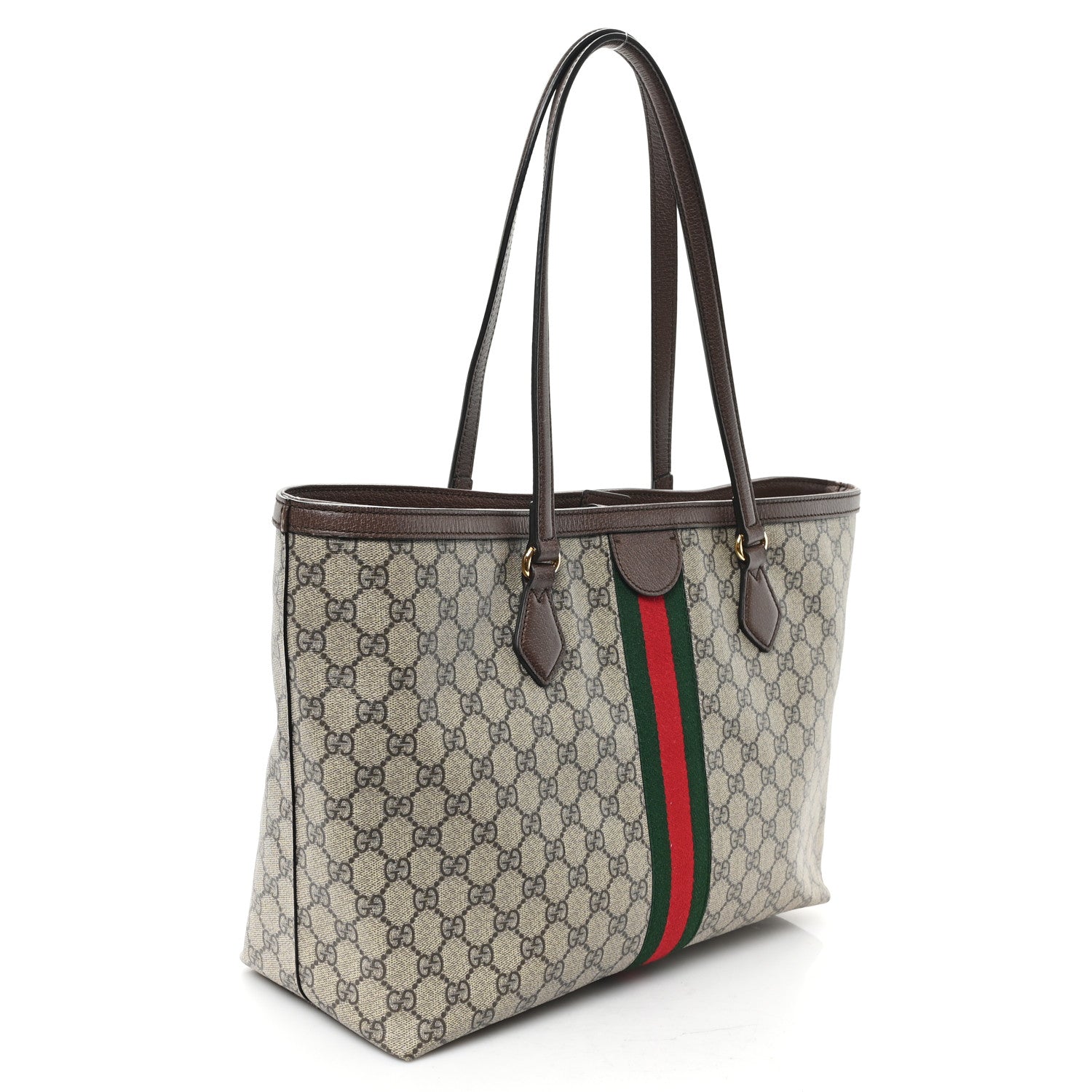 Gucci GG Supreme Monogram Medium Ophidia Shopping Tote Brown 3 of 10