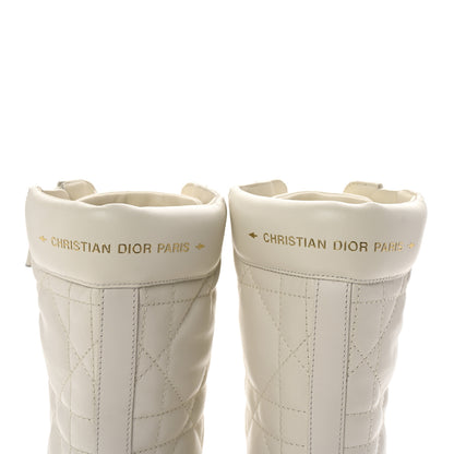 Christian Dior Calfskin Cannage D-Leader Ankle Boots 39.5 White 6 of 10