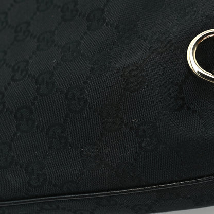 Gucci Denim Monogram Abbey D Ring Hobo Black 13 of 13
