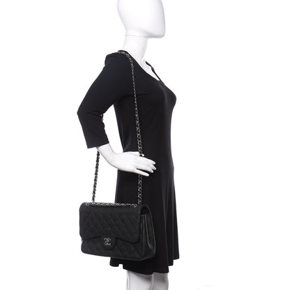 Chanel Caviar Quilted Jumbo Double Flap Black 2 of 12