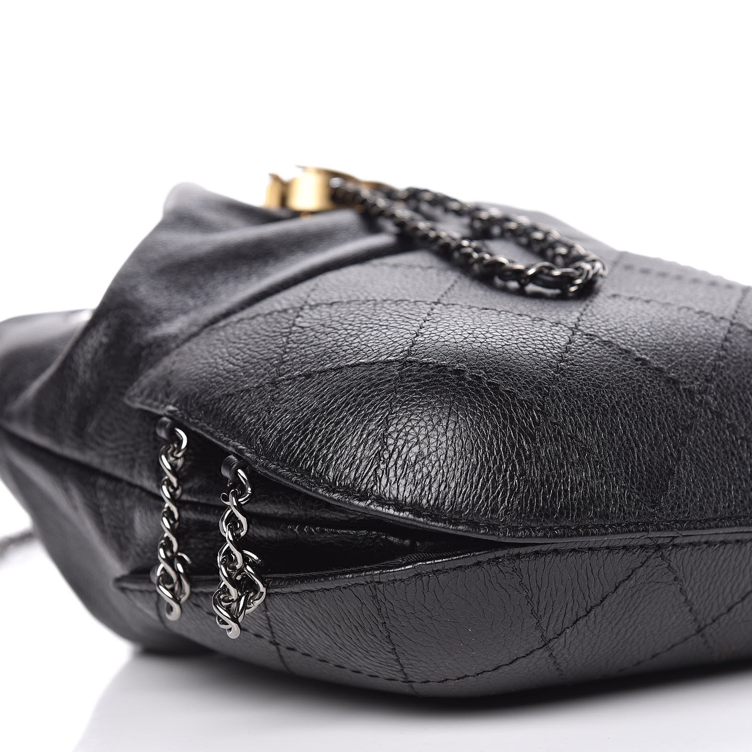Chanel Calfskin Quilted Small Gabrielle Bucket Black 5 of 9