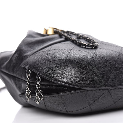 Chanel Calfskin Quilted Small Gabrielle Bucket Black 5 of 9
