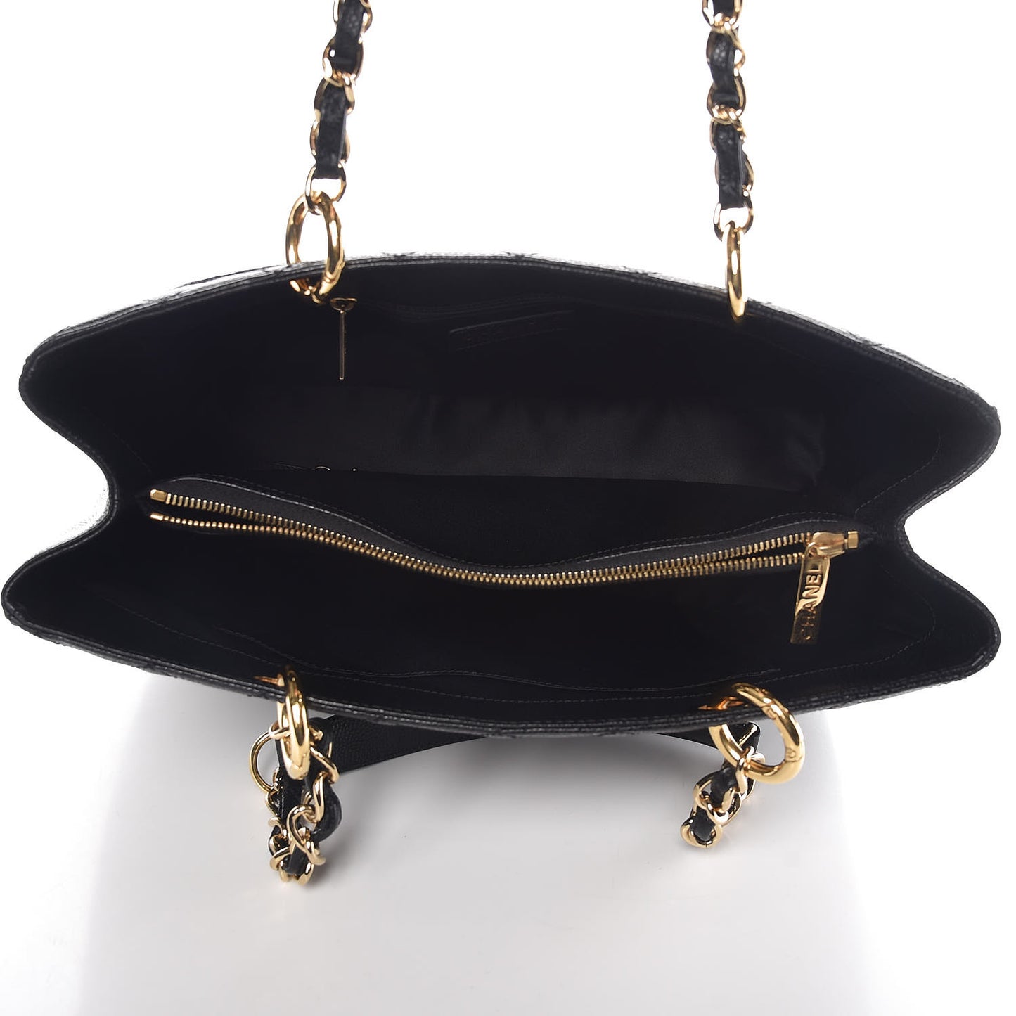 Caviar Quilted Grand Shopping Tote GST Black