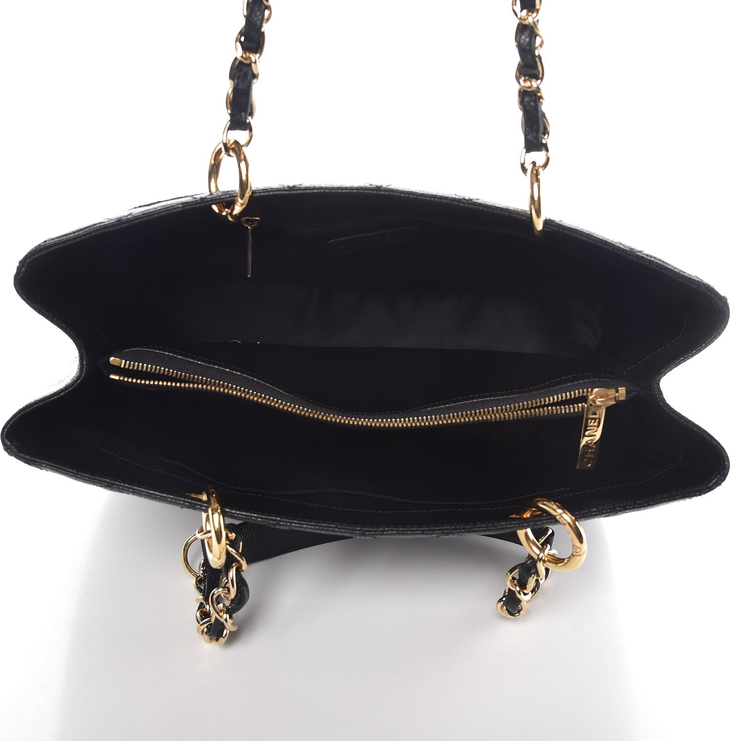 Chanel Caviar Quilted Grand Shopping Tote GST Black 5 of 9