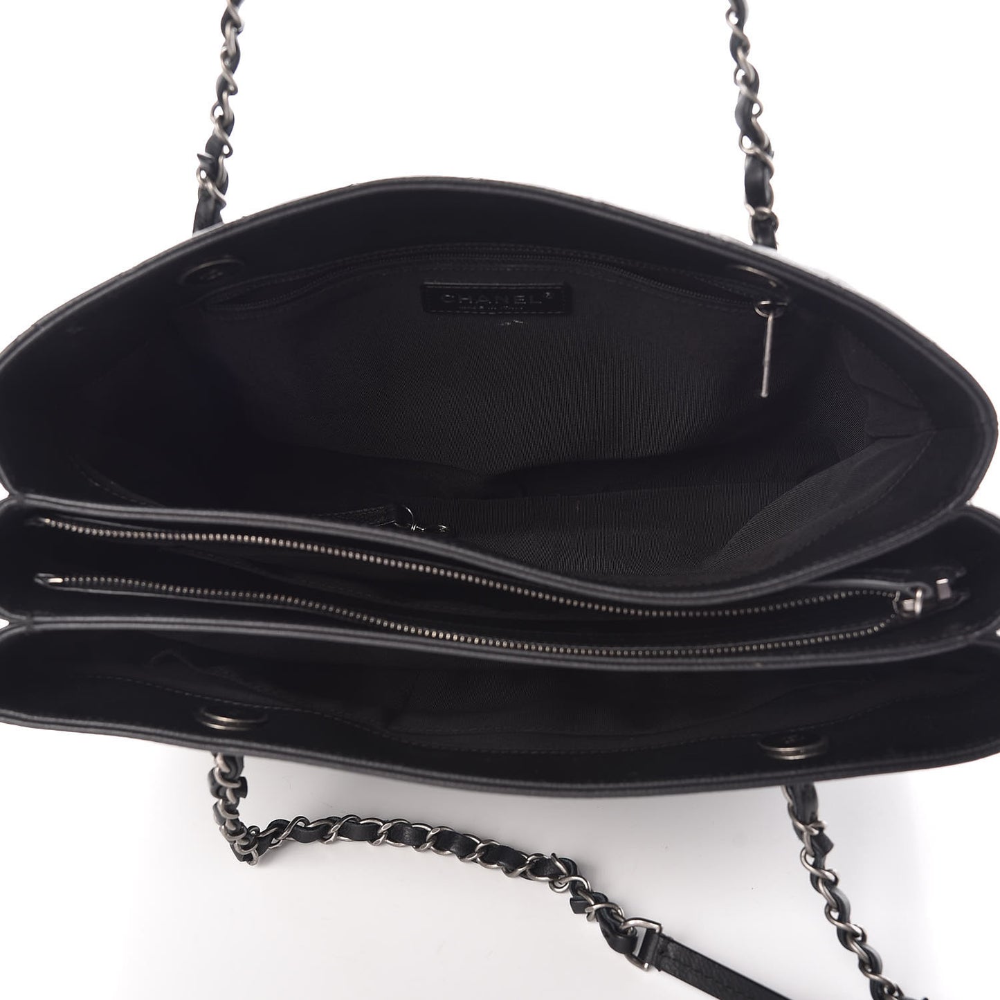 Caviar Quilted Urban Companion Shopping Tote Black