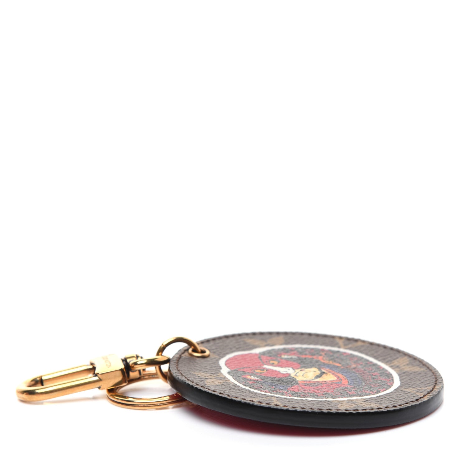 Louis Vuitton Monogram Illustre Kabuki Bag Charm Key Ring 6 of 7