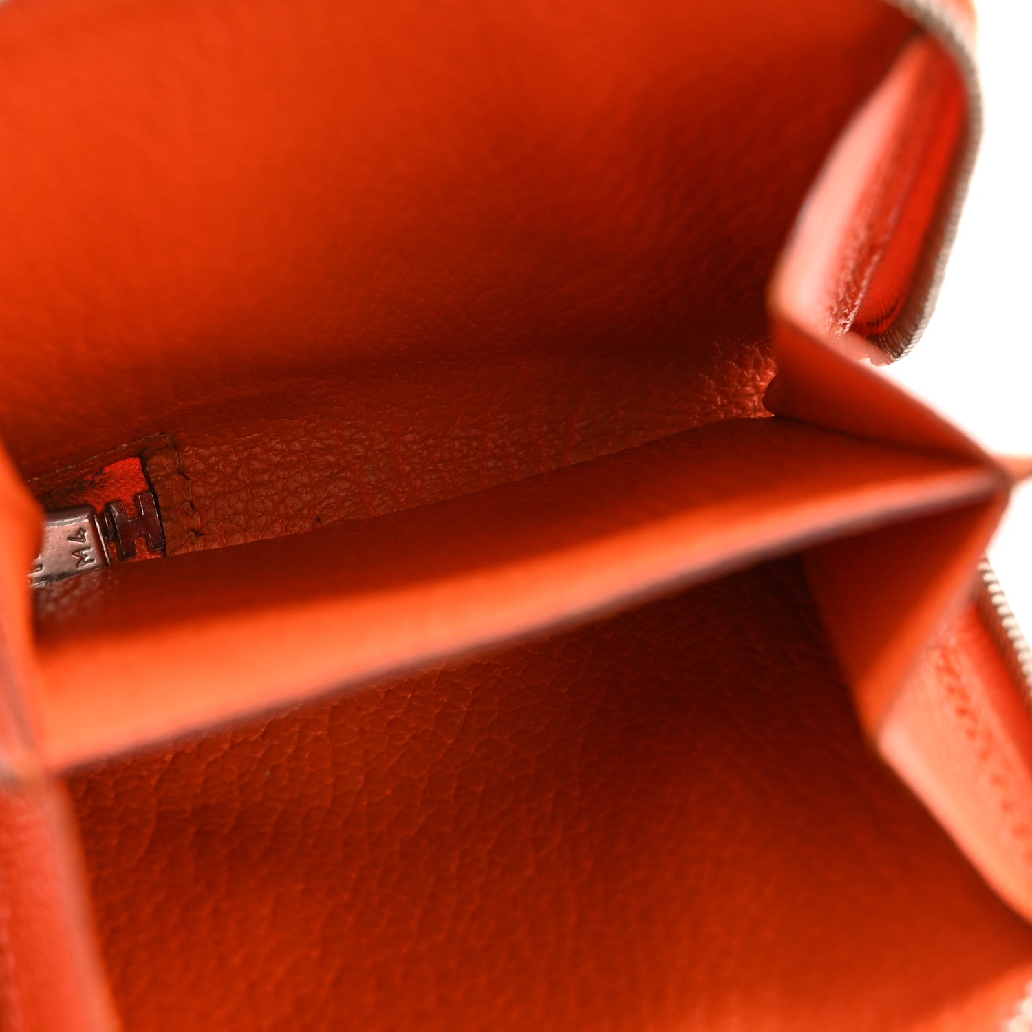 Hermes Chevre Mysore Compact Azap Wallet Orange 5 of 11