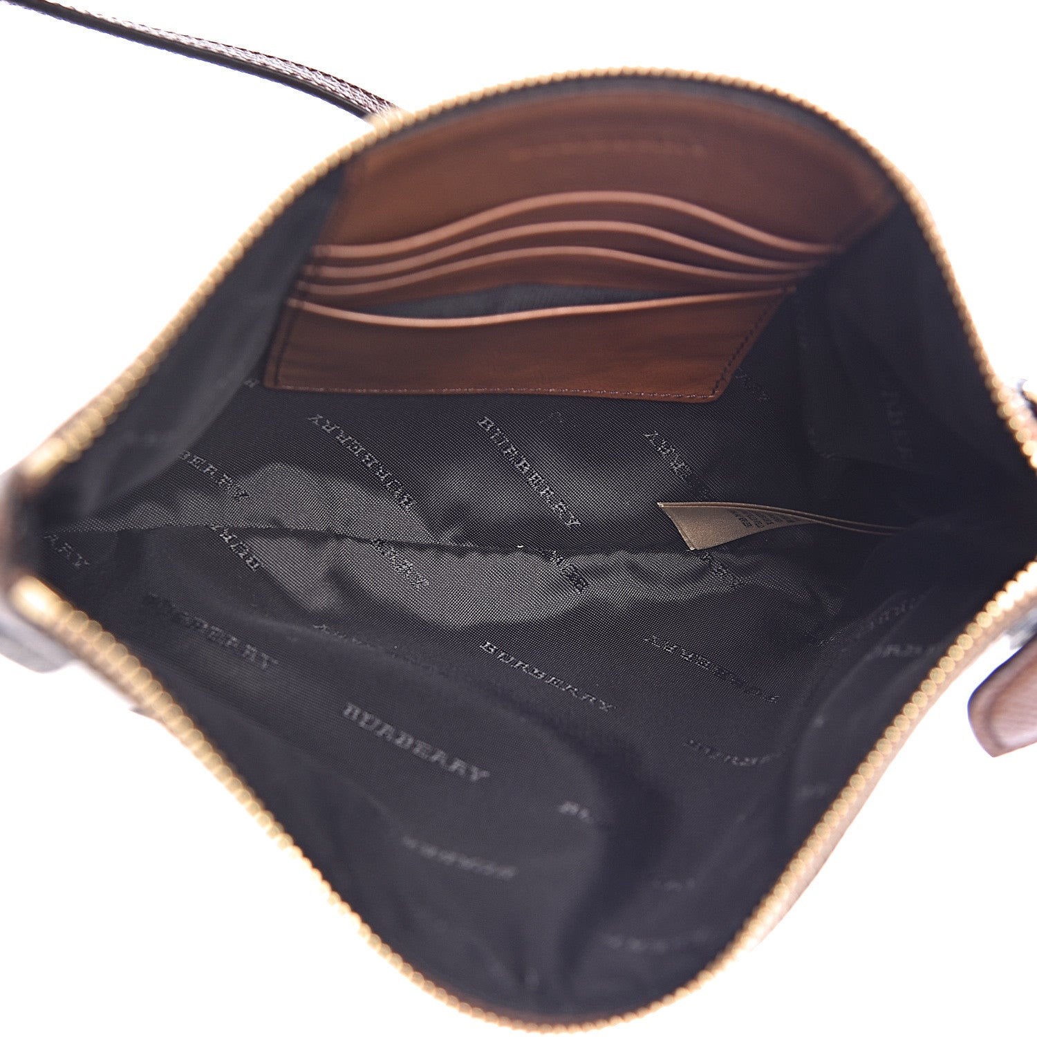 Burberry House Check Derby Peyton Crossbody Clutch Bag Tan 5 of 11
