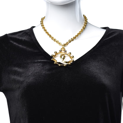Chanel CC Pendant Short Necklace Gold 2 of 7