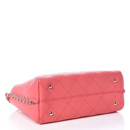 Chanel Bullskin Stitch Small Shopping Tote Pink 5 of 11