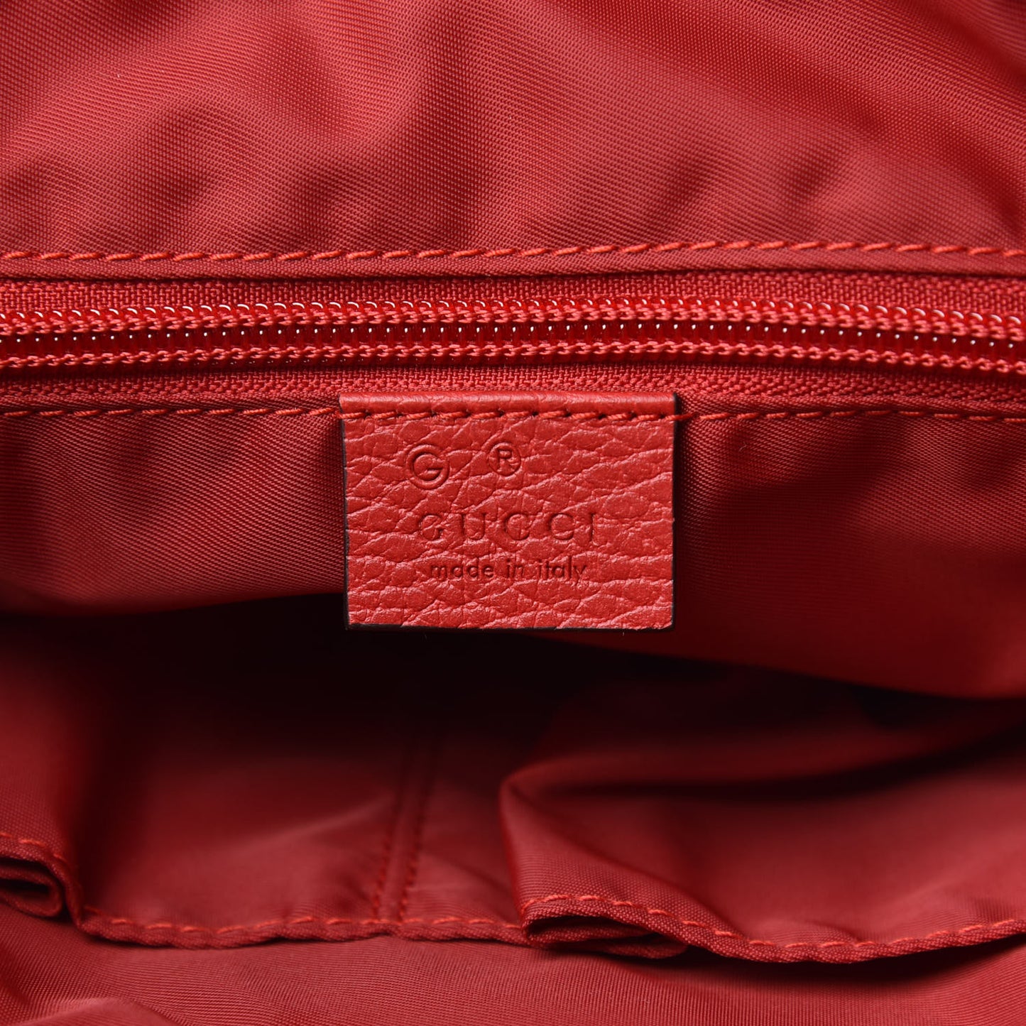 Nylon Monogram Dollar Calfskin Medium Vertical Tote Vibrant Red
