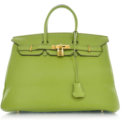 Hermes Togo Birkin 35 Vert Anis 1 of 8