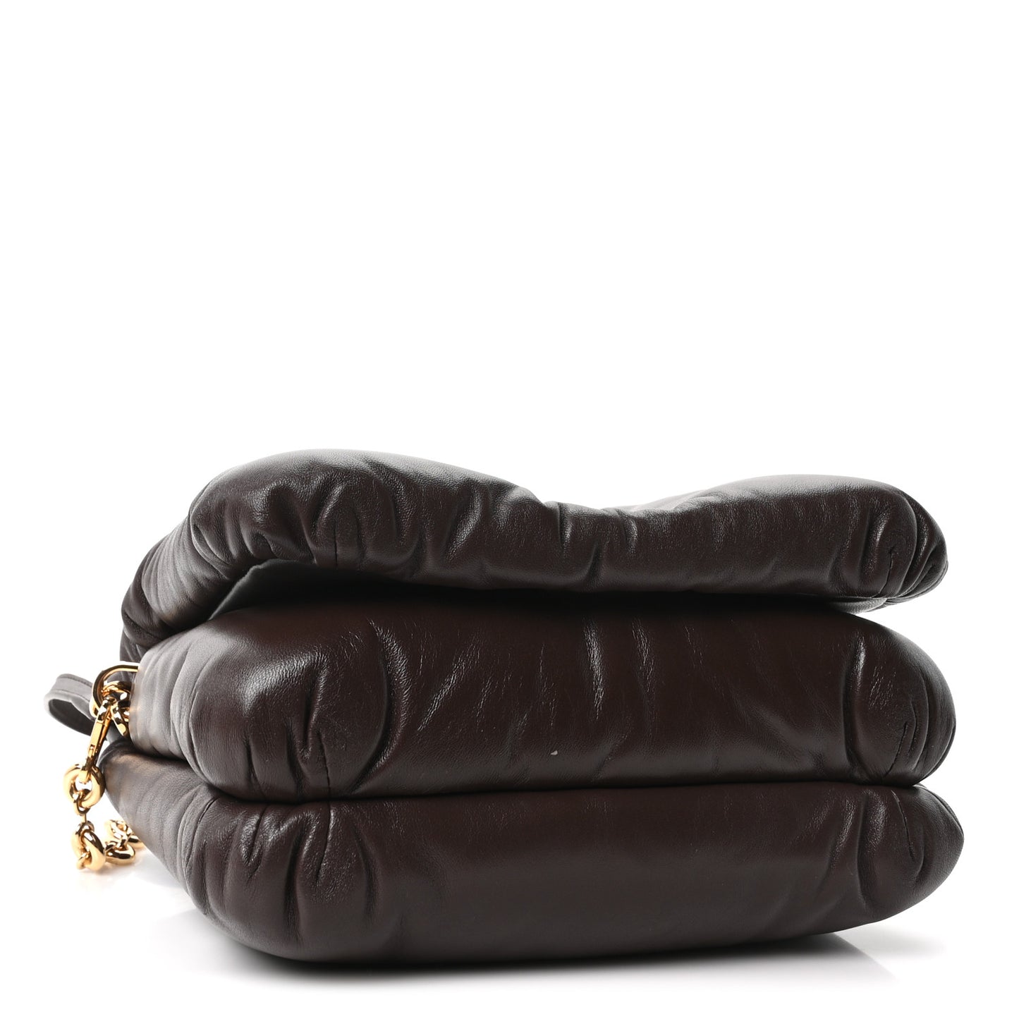 Lambskin Goya Puffer Bag Dark chocolate