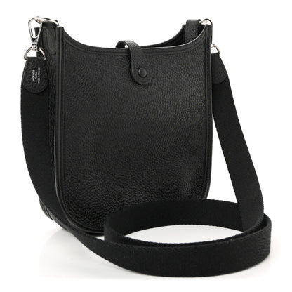 Hermes Taurillon Clemence Evelyne TPM Black 3 of 11