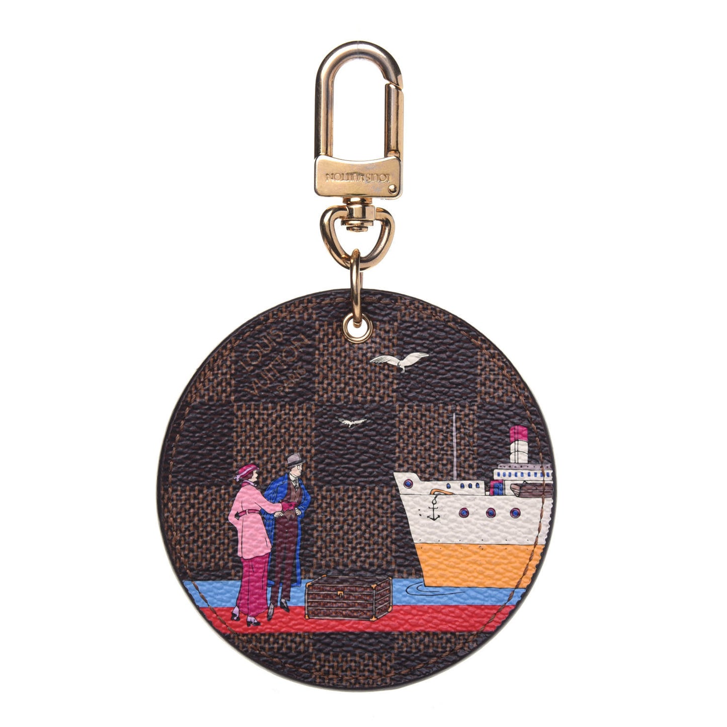 Damier Ebene 2016 Christmas Animation Bag Charm Key Ring