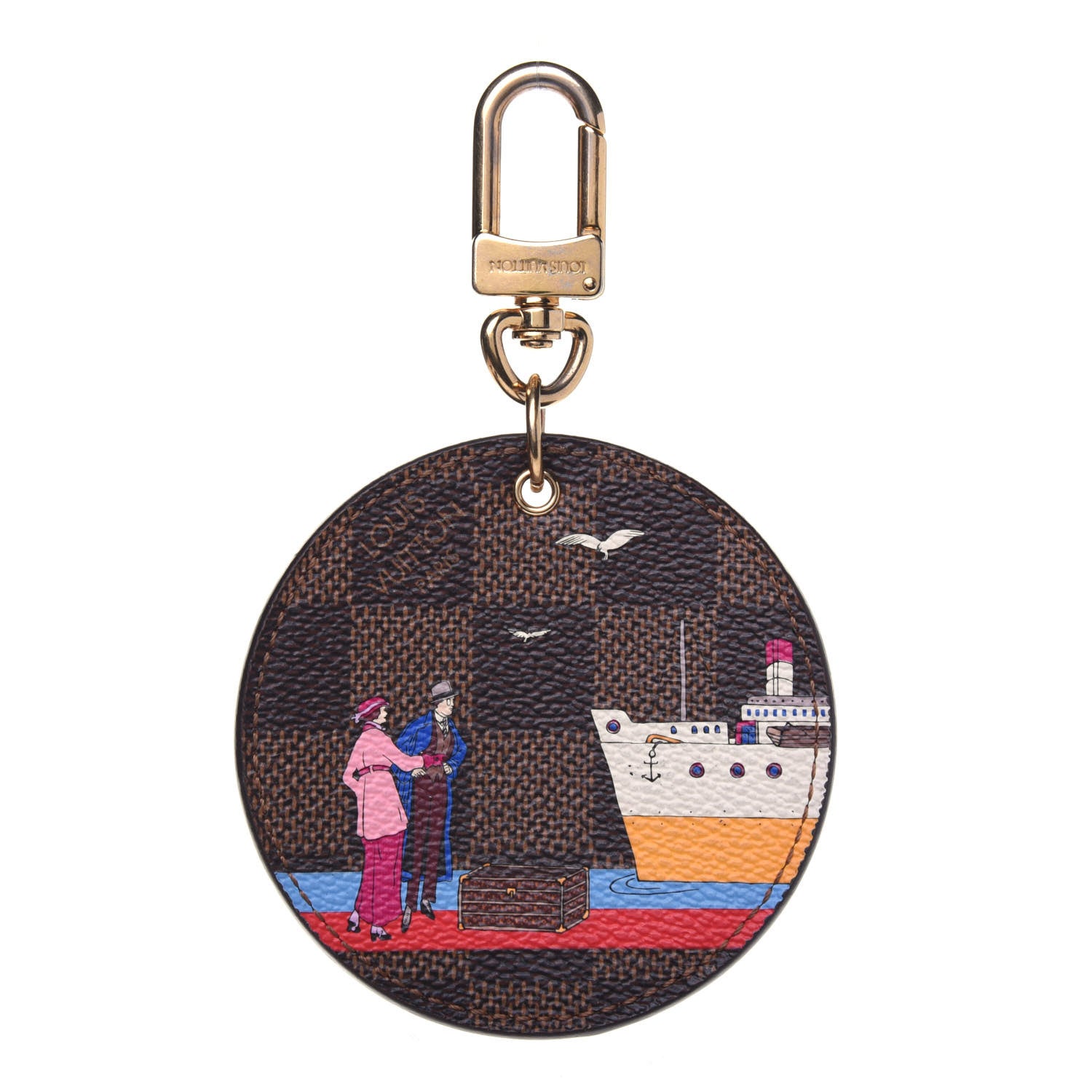 Louis Vuitton Damier Ebene 2016 Christmas Animation Bag Charm Key Ring 1 of 6