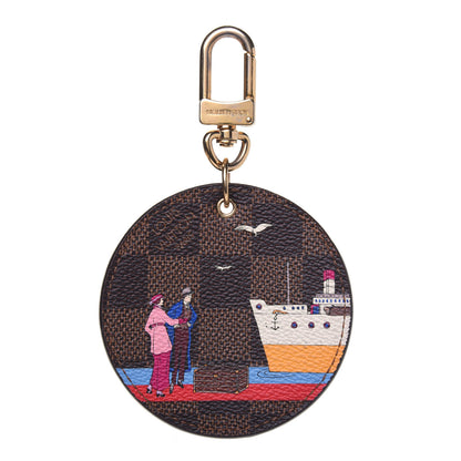Louis Vuitton Damier Ebene 2016 Christmas Animation Bag Charm Key Ring 1 of 6
