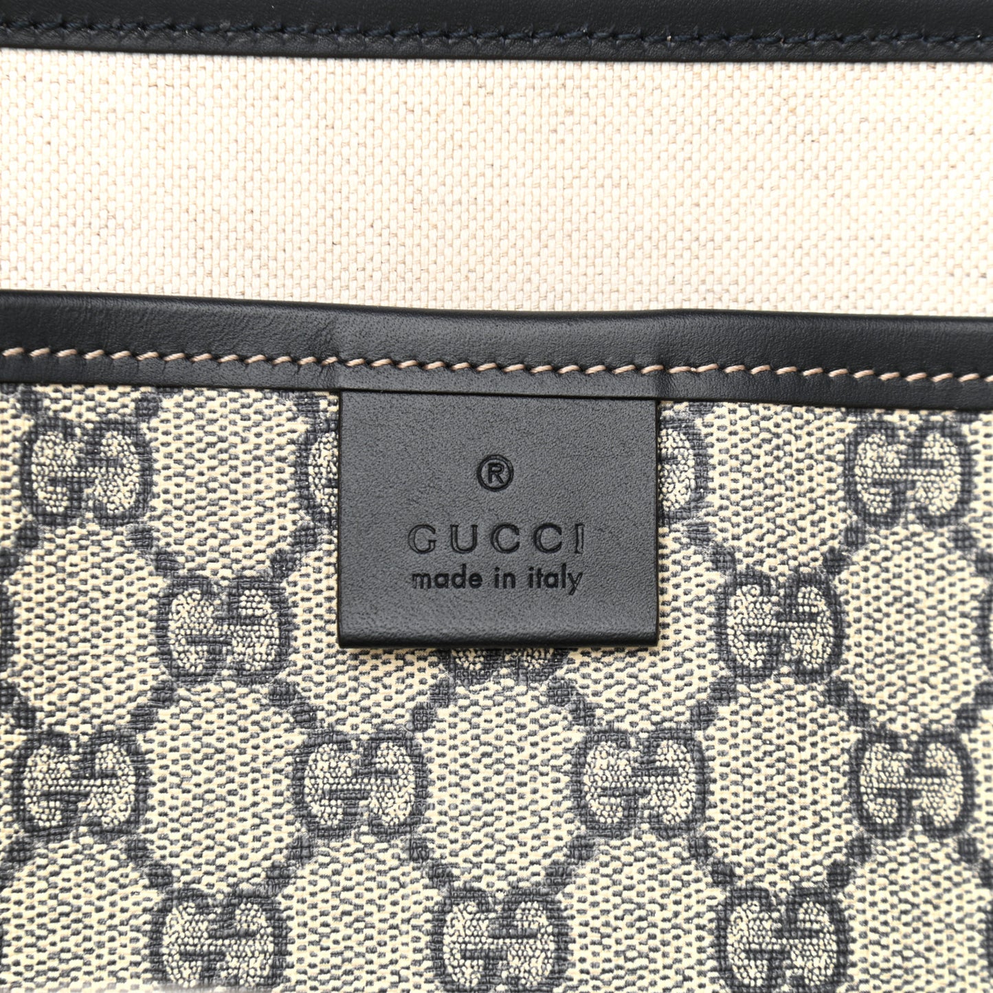 GG Plus Monogram Medium Signature Web Loop Tote Navy