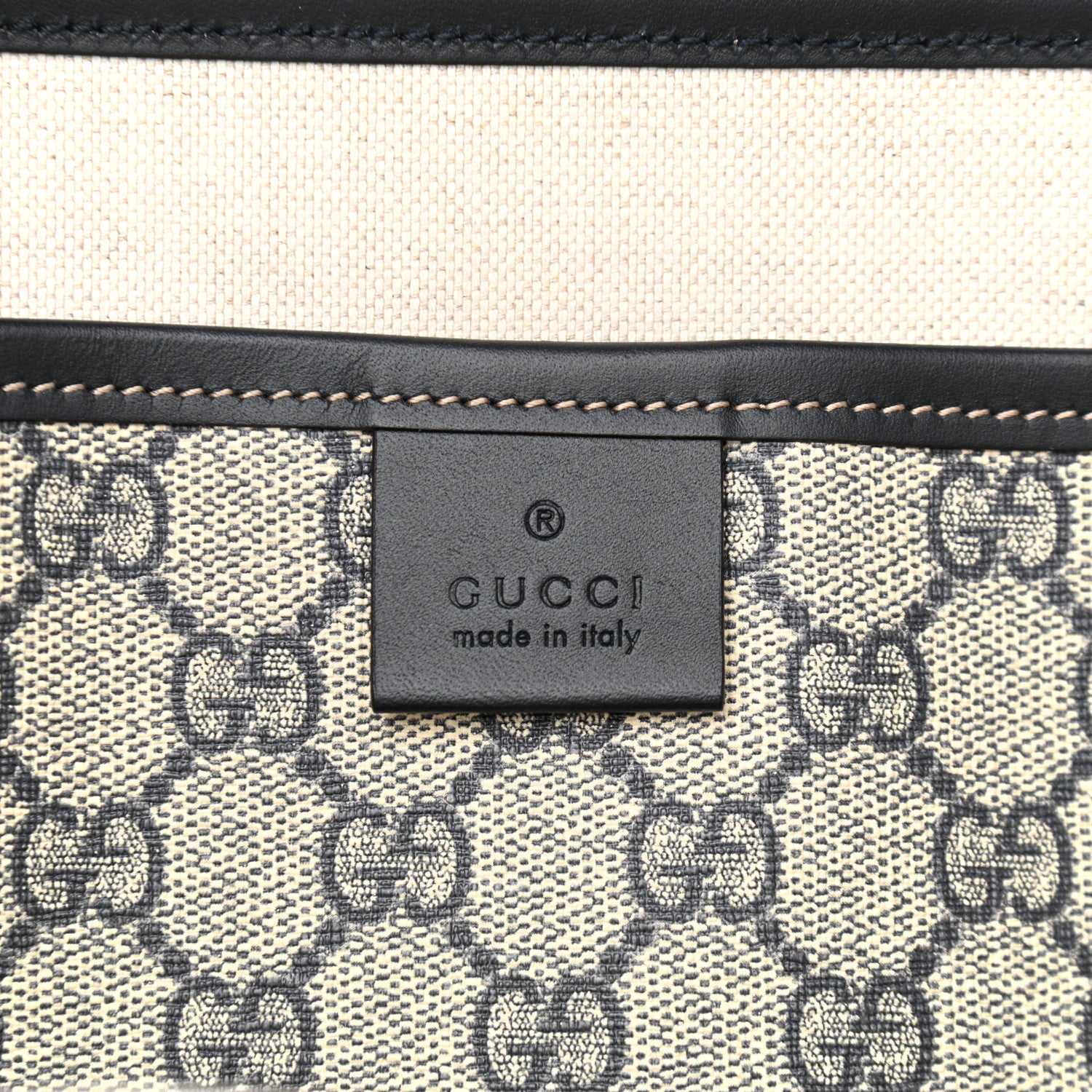 Gucci GG Plus Monogram Medium Signature Web Loop Tote Navy 6 of 10