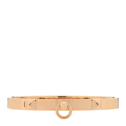 Hermes 18K Rose Gold PM Collier De Chien Bracelet ST 1 of 3