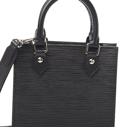 Louis Vuitton Epi Petit Sac Plat Black 8 of 9