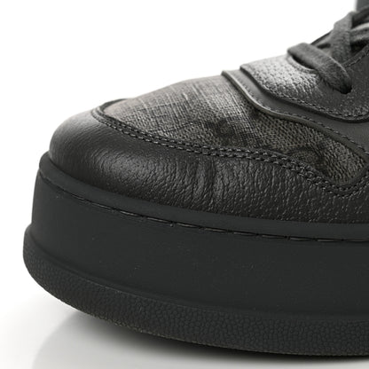 Gucci Textured Dollar Calfskin GG Supreme Monogram Mens Chunky Sneakers 9 Graphite Grey Black Grey 11 of 16
