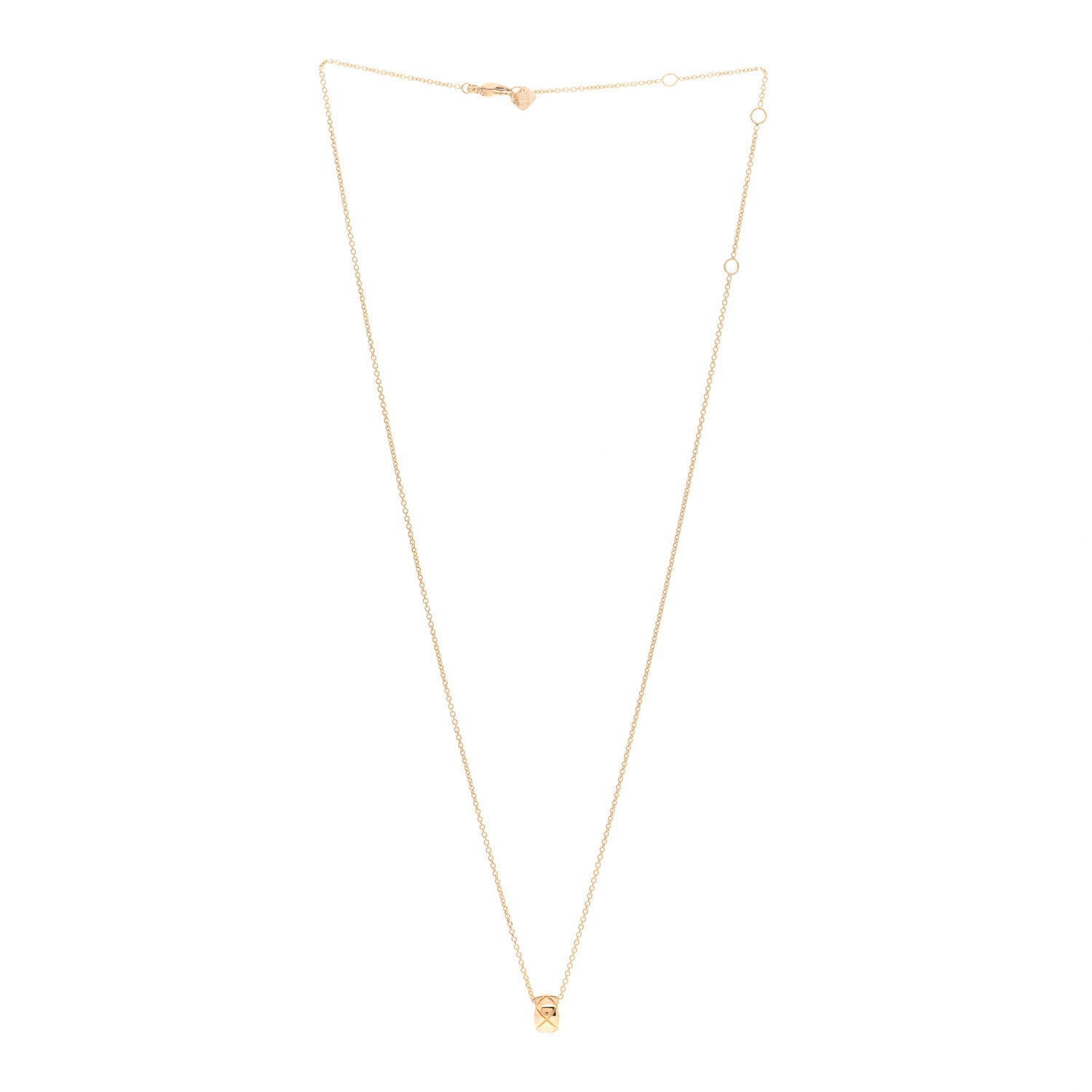 Chanel 18K Yellow Gold Coco Crush Round Pendant Necklace 4 of 5