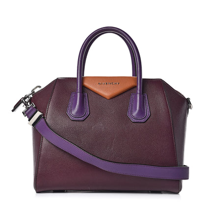 Givenchy Sugar Goatskin Small Tri-Color Antigona Oxblood Violet Orange 1 of 11