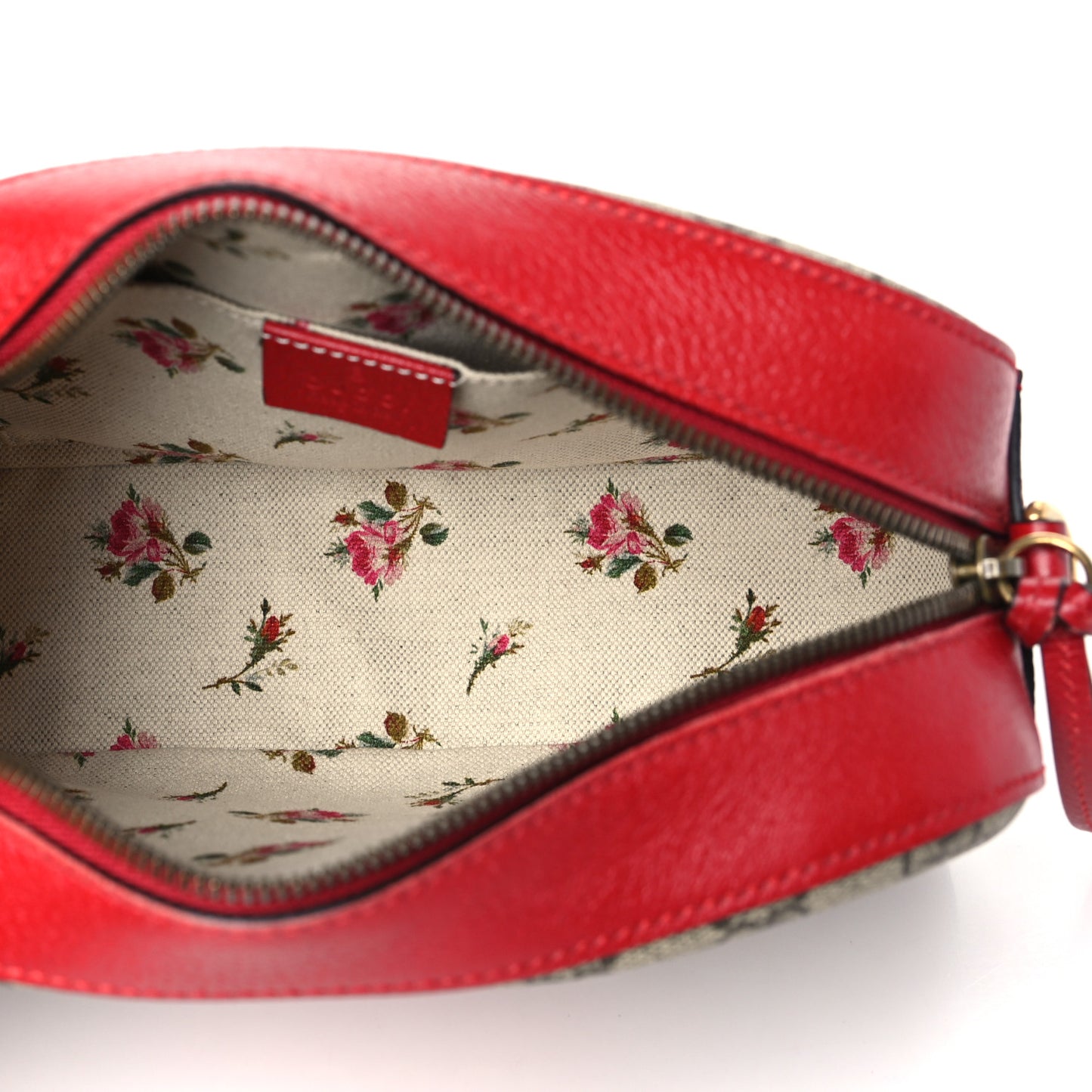 GG Supreme Monogram Web Neo Vintage Shoulder Bag Beige Red