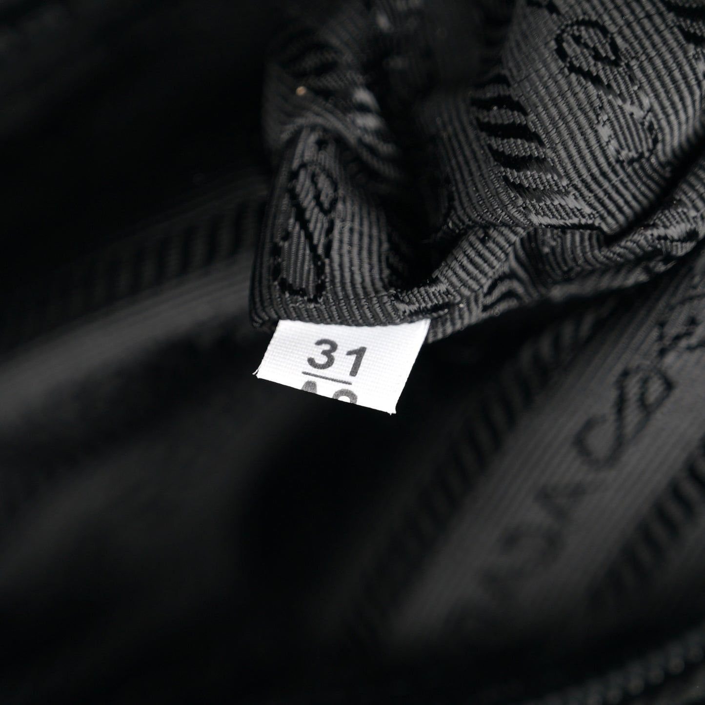 Re-Nylon Vela Saffiano Pocket Double Zip Shoulder Bag Black