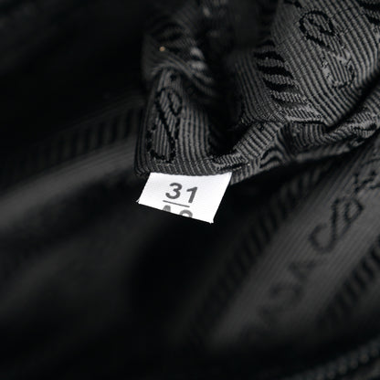 Prada Re-Nylon Vela Saffiano Pocket Double Zip Shoulder Bag Black 7 of 10