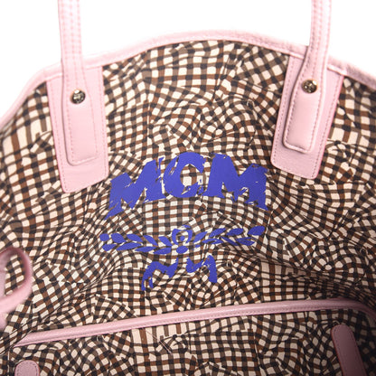 MCM Visetos Medium Reversible Liz Shopper Tote Pink 8 of 12