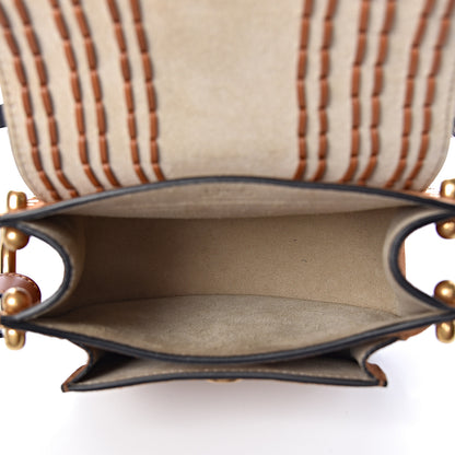 Chloe Suede Calfskin Braided Mini Hudson Shoulder Bag Caramel 5 of 10