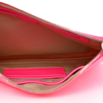 MCM Visetos Wristlet Zip Pouch Neon Pink 5 of 8