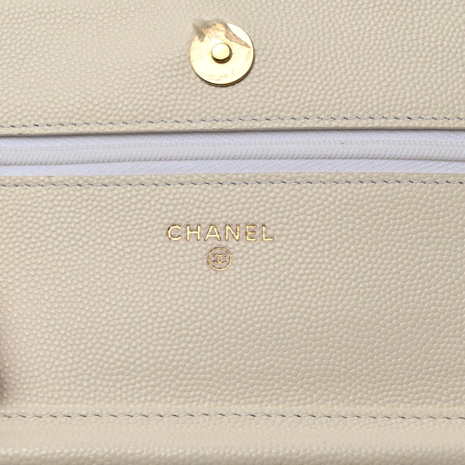 Chanel Caviar Quilted Wallet on Chain WOC White 6 of 14