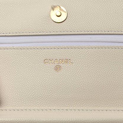 Chanel Caviar Quilted Wallet on Chain WOC White 6 of 14