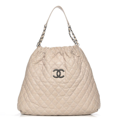 Chanel Caviar Quilted Large Elastic Tote Gray 1 of 8