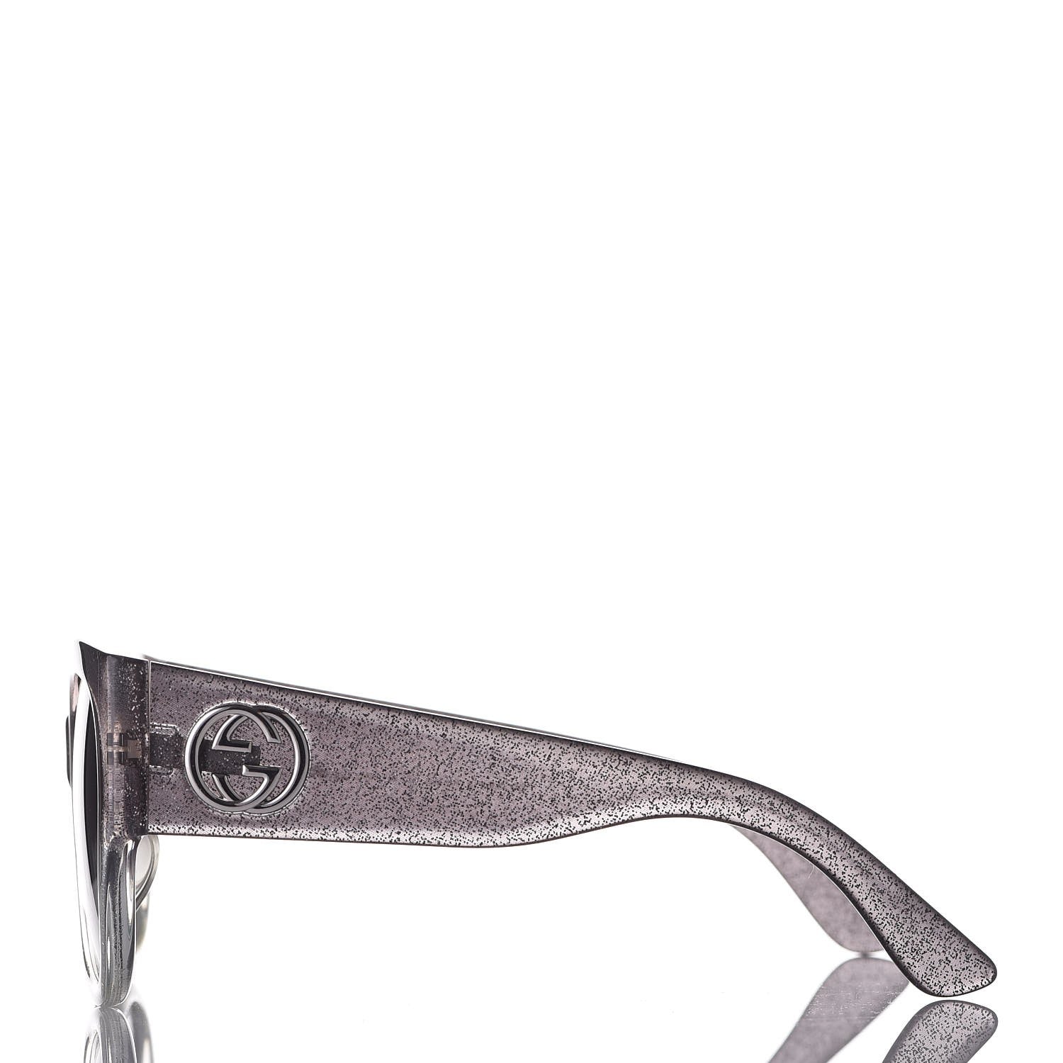 Gucci Glitter Square Optyl Sunglasses 3836/F/S Gray Silver 3 of 6
