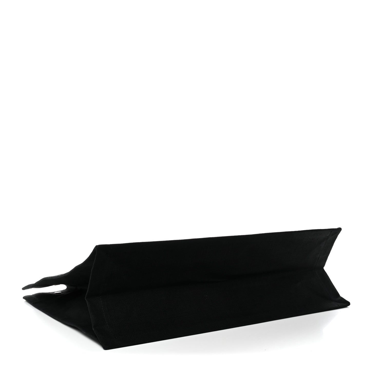 Linen Calfskin Rive Gauche Tote White Black