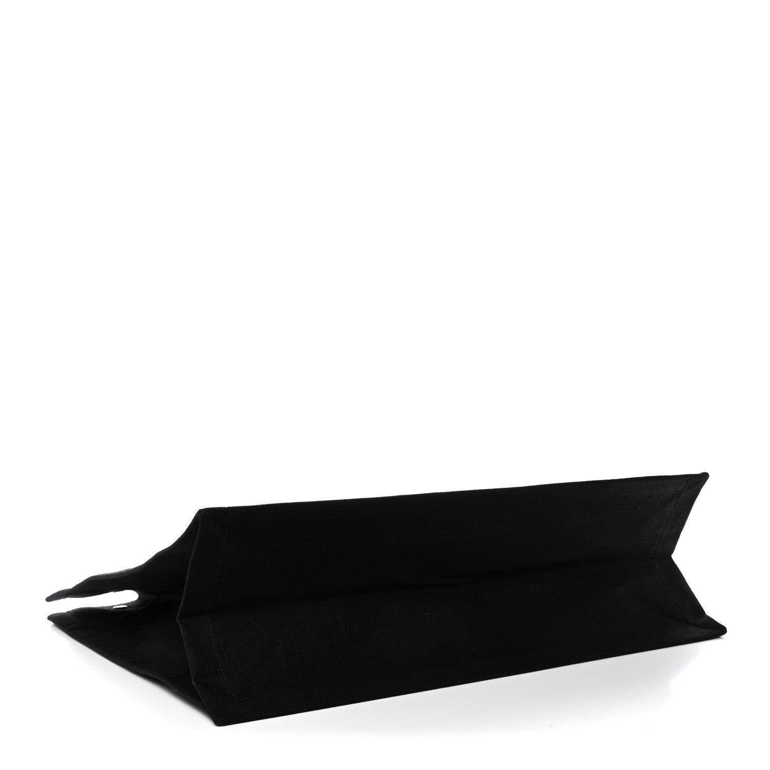 Saint Laurent Linen Calfskin Rive Gauche Tote White Black 4 of 10