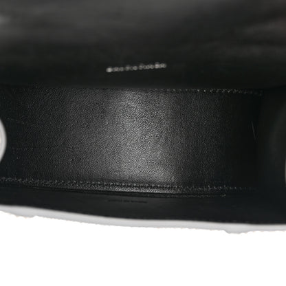 Balenciaga Strass Suede Allover Logo Hourglass Top Handle Bag XS with Chain Silver Black 5 of 12