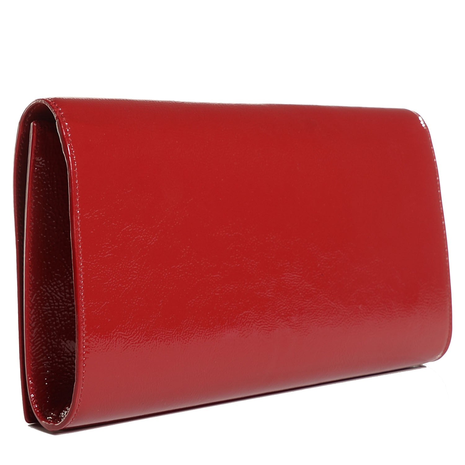 Saint Laurent Textured Patent Monogram Large Belle De Jour Clutch Fuchsia 3 of 7