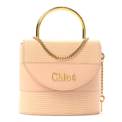 Chloe Calfskin Lizard Embossed Small Aby Lock Delicate Pink 1 of 8